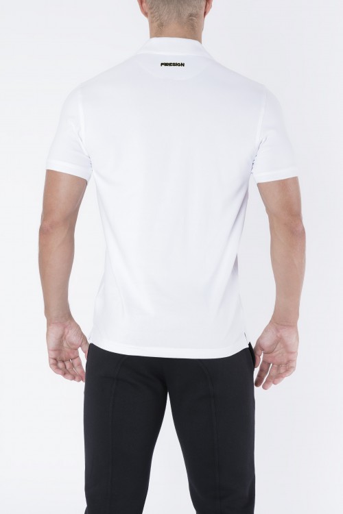 White polo clearance shirt logo